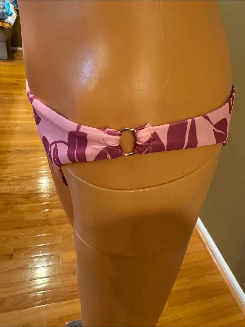 SHEIN Pink Floral Print Bikini Bottoms